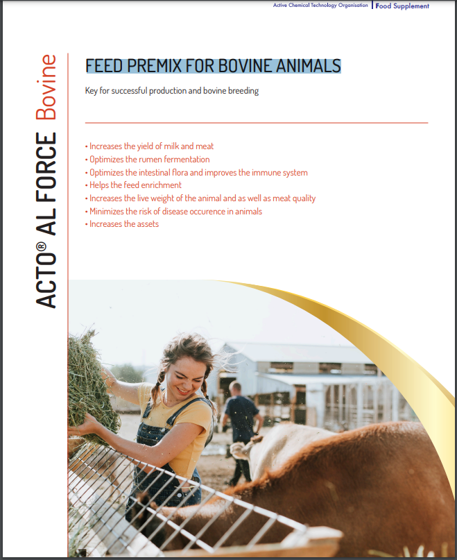 FEED PREMIX FOR BOVINE ANIMALS
